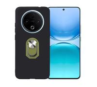 BMPNLSZ Nero Custodia per Vivo Y500 + Anello Girevole Rimovibile 360 Gradi Della Staffa Verde, TPU Silicone Shell Case Protettivo Copertura Custodie Cover Accessori.