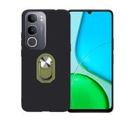 BMPNLSZ Nero Custodia per Vivo Y50M 5G + Anello Girevole Rimovibile 360 Gradi Della Staffa Verde, TPU Silicone Shell Case Protettivo Copertura Custodie Cover Accessori.
