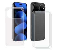 BMPNLSZ Trasparente Custodia per Huawei Nova 16 Pro + 3 Pellicola | Morbido TPU Silicone Case Gel Cover + Pellicola Protettiva in Vetro Temperato per Huawei Nova 16 Pro (6,84")