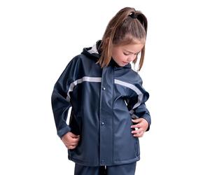 BMS, giacca impermeabile per bambini, in poliuretano, Flexx, rossa Blau 98 cm