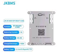 BMS Smart Bilanciamento 1A 4-8S 100A JiKong JK Per Batteria LiFePo4 LTO Li-Ion