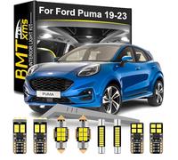 BMT xms 10pz Kit di Luci LED per Interni per Ford PUMA 2019-2023, Lampadine LED per Interni Auto e Camion 6000K Bianco Luminoso