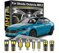 BMT xms 19pz Kit di Luci LED per Interni per Skoda Octavia 3 MK3 5E berlina Combi 2013-2020, Lampadine LED per Interni Auto e Camion 6000K Bianco Luminoso