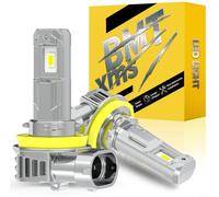 BMT xms H11 H16 LED Lampadina, 20000LM 400% Più luminosità bianco 6500K fendinebbia a LED H8, dimensioni mini 1:1 Plug and Play, 2 Pezzi