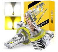 BMT xms H11 H8 LED Fendinebbia - Switchback 6500K Bianco/3000K Giallo ambra - Fendinebbia bicolore bianco-giallo Mini Formato Plug and Play, confezione da 2