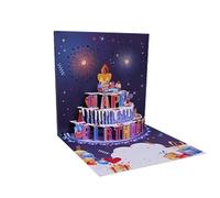 Bmucp Biglietti di compleanno, biglietti di compleanno cantanti, biglietti di compleanno pop up, biglietti di buon compleanno, biglietti a sorpresa di compleanno con cartoline illuminate per le