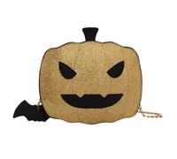 [Bmucp] Borsa a forma di zucca, portafoglio con zucca | Borsa a tracolla per Halloween Diavolo, Divertente portafoglio con zucca, Novità in pelle PU Borsa per Halloween per donne e ragazze, Oro, 説明を参照