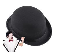[Bmucp] Cappello da cocchiere, cappello in feltro di seta | Cappello da cocchiere formale Showman Party Hat Novità - Accessori classici in feltro per costume di Halloween, bombetta nera per feste e