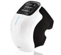 BMUT Massaggiatore per ginocchio 3 in 1 senza fili con calore profondo e vibrazioni, 3 livelli di calore e laser e infrarossi, USB e batteria senza fili, sollievo dal dolore e relax