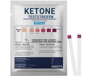 BMUT Strisce reattive Ketone per urina con dieta chetogenica 100 St