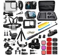 BMUUPY Kit di accessori compatibile con GoPro Hero 13 Black Action Camera Set Custodia impermeabile in protettiva ventosa supporto per bicicletta filtro subacqueo compatibile con GoPro13