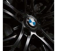 BMW 36122455268 Floating Center Caps Compatible with All Original BMW Alloy Wheels with 5x112 Bolt Pattern 56mm Roundel (Set of 4)