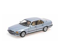 BMW 730I E32 1986 Light Blu Metallizzato 1/18 MINICHAMPS Nuova IN Scatola