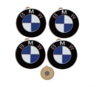 BMW - Adesivi originali per il mozzo della ruota, con logo BMW, 45 mm, 4 pezzi