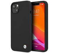 BMW BMHCP13SSILBK - Custodia per iPhone 13 Mini 5,4", in silicone, colore: Nero