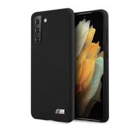 BMW BMHCS21MMSILBK - Cover per S21+ G996, in silicone, taglia M, colore: Nero