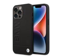 BMW BMHMP14LSLLBK - Custodia rigida per iPhone 14 Pro 6,1", con logo Imprint, colore: Nero