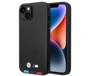 BMW BMHMP14S22PTDK - Custodia per iPhone 14 da 6,1", in pelle, colore: Nero