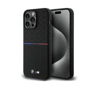 CG MOBILE Custodia BMW BMHMP15X22SMPK per iPhone 15 PRO Max 6,7 Pollici Custodia Rigida Nera M Modello in Silicone