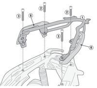 BMW C400 X 2019 2020 2021 Staffa Attacco Baule Valigia PORTABAULETTO Givi SR5130