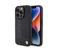 BMW BMHCP15XSLLBK - Custodia in pelle per iPhone 15 Pro Max 6,7", colore: Nero