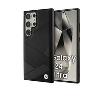Copertura BMW in pelle a linee incrociate nera - Galaxy S24 Ultra
