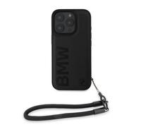 BMW, Custodia protettiva per iPhone 16 Pro con cinturino, Nero