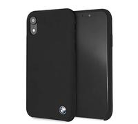 BMW - Custodia rigida in silicone per iPhone XR, colore: Nero