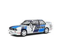 MODELLINO AUTO STATICO BMW 3 SERIE E30 RALLY DEUTCHLAND 1990 BIANCO SCALA 1:18