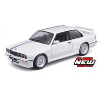 BMW e30 M3 1988 bianco-blu-rot modello di auto 21100 Bburago 1:24