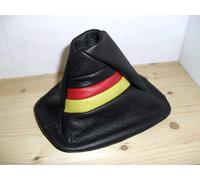 BMW E36 E46 M3 CUFFIA LEVA CAMBIO PELLE NERA BANDIERA TEDESCA