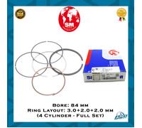 BMW E46 E87 E90 E91 2.0 Motore Diesel M47D20 Pistone Anelli Set 11250308646 -