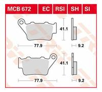 BMW F 650 GS ABS 2000-2007 TRW Sh Serie Sindered Post. Pastiglie Freno MCB672SH