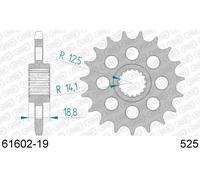 Afam 61602 Front Sprocket Argento 19t