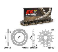 BMW F /ST /GS 650 1994-2007 catena Oro Gold kit 520 PBR EK 181BLACK&GOLD