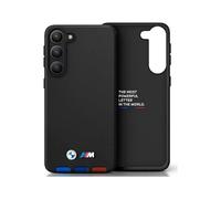 BMW Galaxy A54 5G Cover, Nero - Pelle Hot Stamp Tricolore