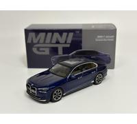 BMW I7 XDRIVE60 Blu Tanzanite Metallizzato LHD Mini GT MGT01111L In Scala 1:64