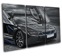 BMW I8 Cars TREBLE TELA parete arte foto stampa