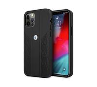 BMW iPhone 12 Pro Max Custodia BMHCP12LRSPPK, Nero - Custodia rigida in pelle Curve Perforated