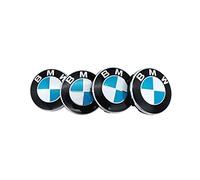 BMW Juego de 4 tapacubos originales de 55 mm con borde cromado 36136850834 compatibles con 1, 2, 3, 4, 5, 6, 7, 8, X1, X2, X3, X4, X5, X6, Z4