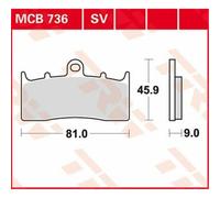 BMW K 1200 Lt ABS 2000-2003 TRW Ceramica Pastiglie Freno MCB736