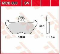 BMW K 1200 Rs 1997-2000 TRW Sv Serie Sindered Pastiglie Freno MCB680SV