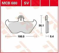 BMW K1 1989-1992 TRW Sv Serie Sindered Pastiglie Freno MCB680SV