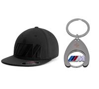 BMW M Cap Uomo Nero - Cappuccio Flex Fit con logo M Ricamo Berretto + Borsa per la spesa