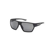 BMW M Motorsport BS0043 Occhiali da Sole Uomo, Occhiali da Sole Leggeri, Forma Lente Navigator, Lenti Fumo Polarizzato, Nero Opaco