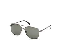 BMW M Motorsport BS0044 Occhiali da Sole Uomo, Occhiali da Sole Casual Leggeri in Metallo, Forma Lente Rettangolare, Lenti Fumo Polarizzato, Palladio Lucido