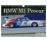 BMW M1 Procar (Wandkalender 2026 DIN A4 quer), CALVENDO Monatskalender: Rennautolegende BMW M1 Procar im Renneinsatz