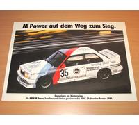 BMW M3 E30 Poster 20 M Power Nürburgring Original Vintage in MINT