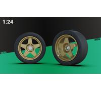 BMW M3 Rally Speedline rims 1/24 Beemax No Hasegawa Tamiya Fujimi
