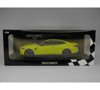 Minichamps 155020120 1:18 BMW M4-2020-Yellow Auto in miniatura da collezione, giallo
